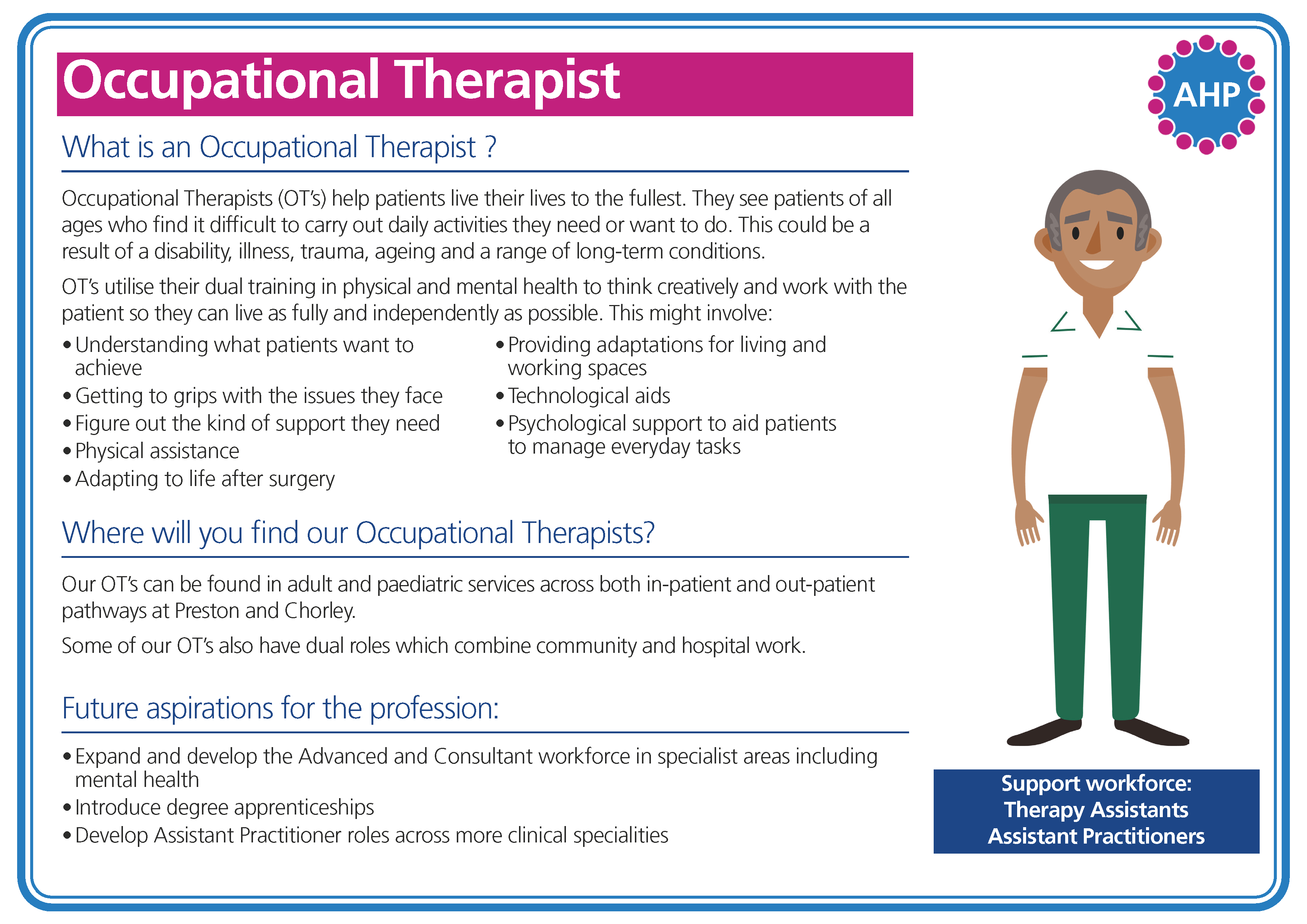 Lancashire Teaching Hospital AHP Occupational Therapist